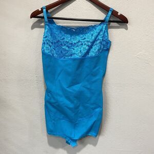 fajas colombianas Xxxl Blue Tummy Tuck Shapewear bodysuit blue thick stretchy